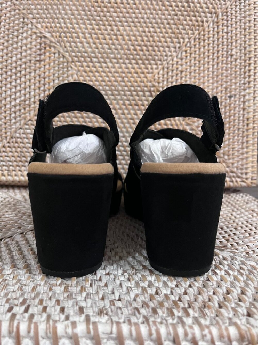 Clarks Collection Giselle Beach Black/Black Suede Wedge Platform Sandal 6 - Picture 10 of 14
